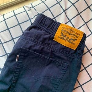 navy levi joggers